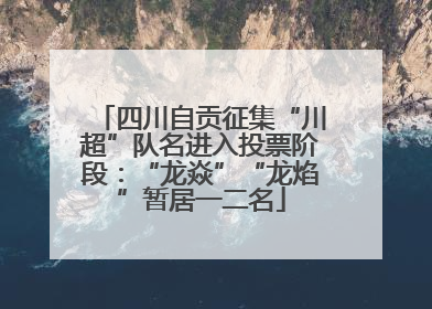 四川自贡征集“川超”队名进入投票阶段：“龙焱”“龙焰”暂居一二名