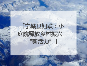 宁城县妇联：小庭院释放乡村振兴“新活力”