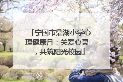宁国市鼎湖小学心理健康月：关爱心灵，共筑阳光校园