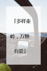 多样秦岭，万物有爱