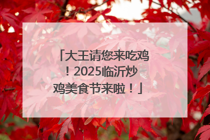 大王请您来吃鸡！2025临沂炒鸡美食节来啦！
