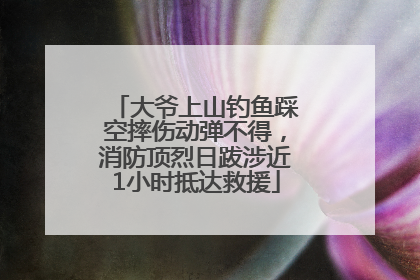 大爷上山钓鱼踩空摔伤动弹不得，消防顶烈日跋涉近1小时抵达救援