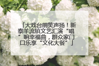 大戏台前笑声扬！新泰羊流镇文艺汇演“唱”响幸福曲，群众家门口乐享“文化大餐”