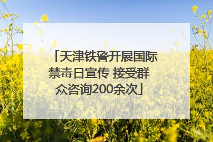 天津铁警开展国际禁毒日宣传 接受群众咨询200余次
