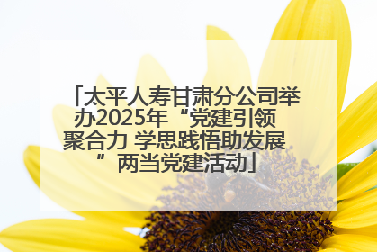 太平人寿甘肃分公司举办2025年“党建引领聚合力 学思践悟助发展”两当党建活动