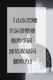山东男橄全运资格赛强势夺冠 潍坊双星闪耀助力