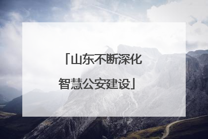 山东不断深化智慧公安建设