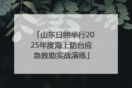 山东日照举行2025年度海上防台应急救助实战演练