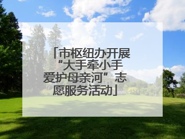 市枢纽办开展“大手牵小手 爱护母亲河”志愿服务活动