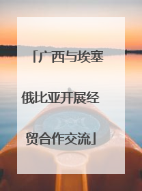 广西与埃塞俄比亚开展经贸合作交流