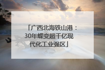 广西北海铁山港：30年蝶变超千亿现代化工业强区