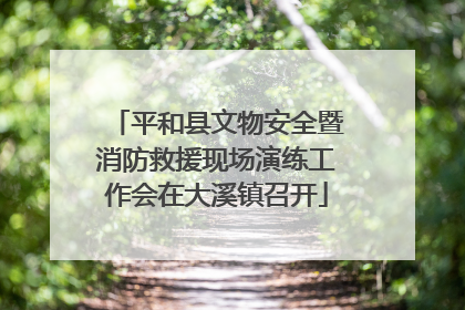 平和县文物安全暨消防救援现场演练工作会在大溪镇召开