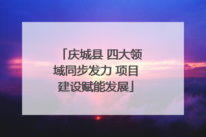 庆城县 四大领域同步发力 项目建设赋能发展