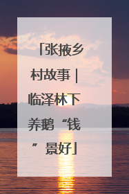 张掖乡村故事｜临泽林下养鹅“钱”景好