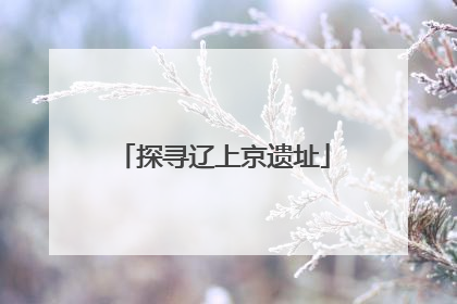 探寻辽上京遗址