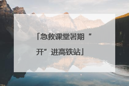 急救课堂暑期“开”进高铁站