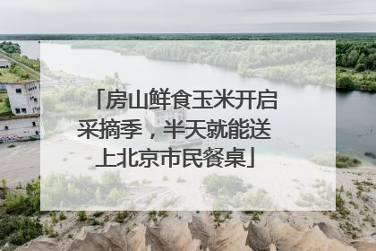 房山鲜食玉米开启采摘季，半天就能送上北京市民餐桌
