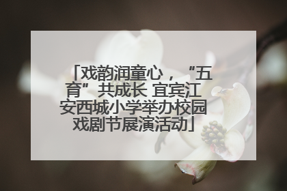 戏韵润童心，“五育”共成长 宜宾江安西城小学举办校园戏剧节展演活动