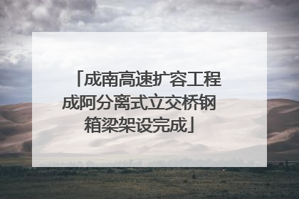 成南高速扩容工程成阿分离式立交桥钢箱梁架设完成