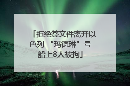 拒绝签文件离开以色列 “玛德琳”号船上8人被拘