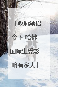政府禁招令下 哈佛国际生受影响有多大