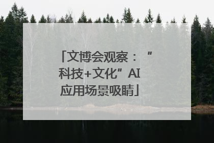 文博会观察：“科技+文化”AI应用场景吸睛