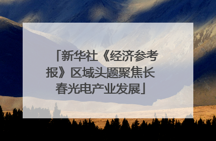 新华社《经济参考报》区域头题聚焦长春光电产业发展