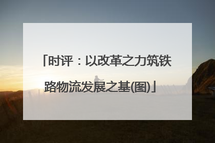 时评：以改革之力筑铁路物流发展之基(图)