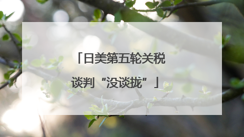 日美第五轮关税谈判“没谈拢”