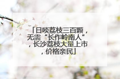 日啖荔枝三百颗，无需“长作岭南人”，长沙荔枝大量上市，价格亲民