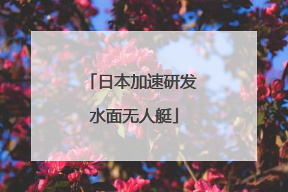 日本加速研发水面无人艇