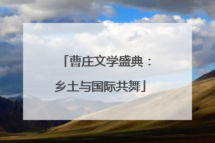 曹庄文学盛典：乡土与国际共舞
