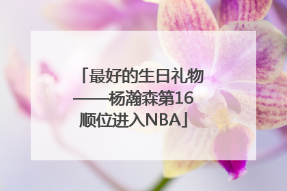 最好的生日礼物——杨瀚森第16顺位进入NBA