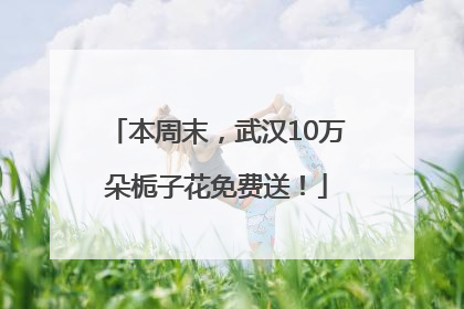 本周末，武汉10万朵栀子花免费送！