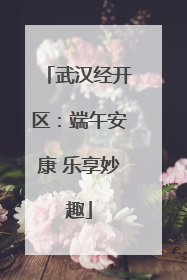 武汉经开区：端午安康 乐享妙趣