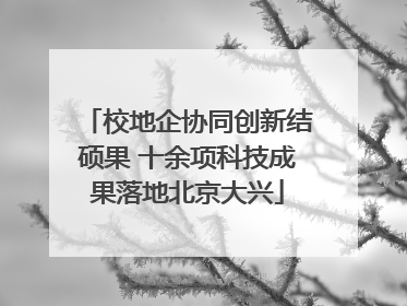 校地企协同创新结硕果 十余项科技成果落地北京大兴