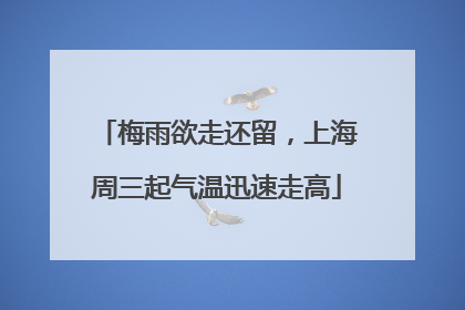 梅雨欲走还留，上海周三起气温迅速走高