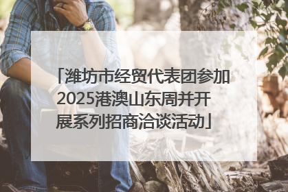 潍坊市经贸代表团参加2025港澳山东周并开展系列招商洽谈活动