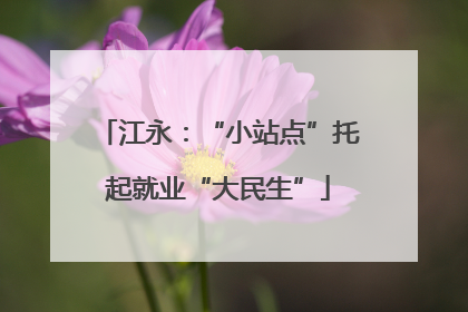 江永：“小站点”托起就业“大民生”