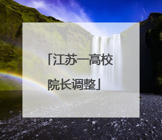 江苏一高校院长调整