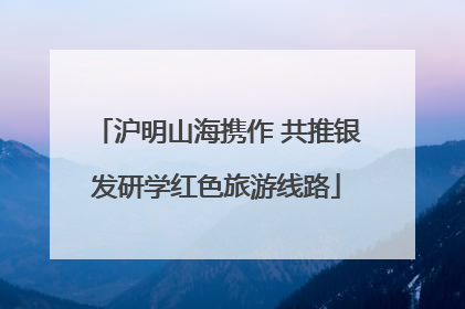 沪明山海携作 共推银发研学红色旅游线路