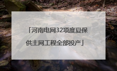 河南电网32项度夏保供主网工程全部投产