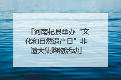 河南杞县举办“文化和自然遗产日”非遗大集购物活动