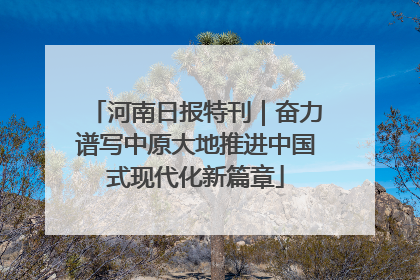 河南日报特刊｜奋力谱写中原大地推进中国式现代化新篇章
