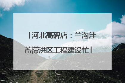 河北高碑店：兰沟洼蓄滞洪区工程建设忙
