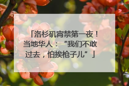 洛杉矶宵禁第一夜！当地华人：“我们不敢过去，怕挨枪子儿”