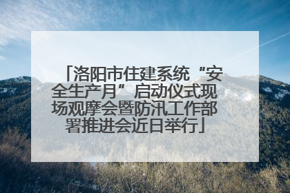 洛阳市住建系统“安全生产月”启动仪式现场观摩会暨防汛工作部署推进会近日举行