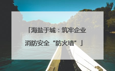 海盐于城：筑牢企业消防安全“防火墙”