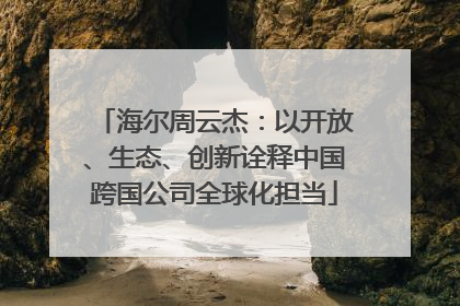 海尔周云杰：以开放、生态、创新诠释中国跨国公司全球化担当
