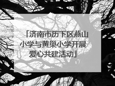 济南市历下区燕山小学与黄巢小学开展爱心共建活动